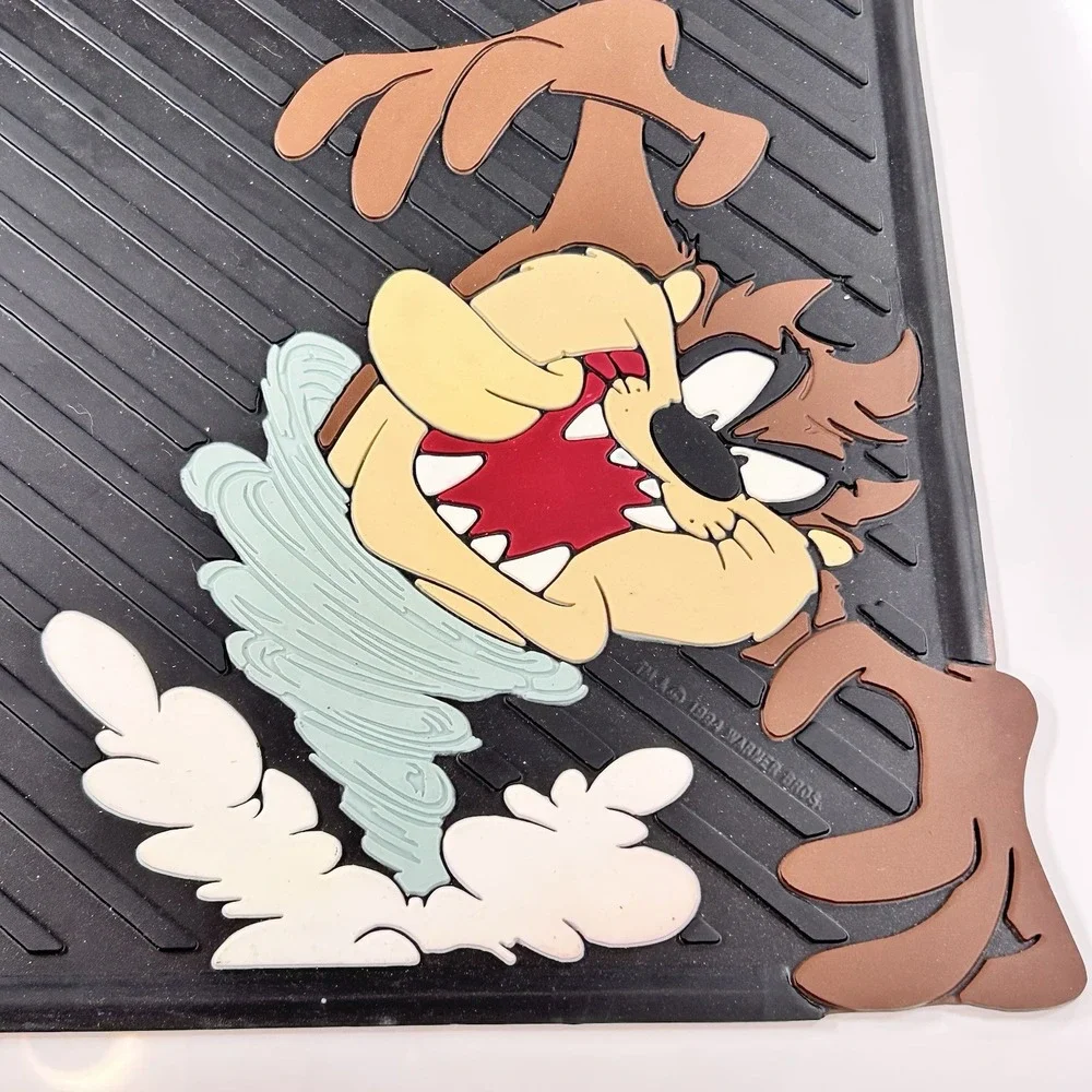 VTG '94 PlastiColor Looney Tunes Taz Tasmanian Devil Rubber Floor Mat 14x17 NEW